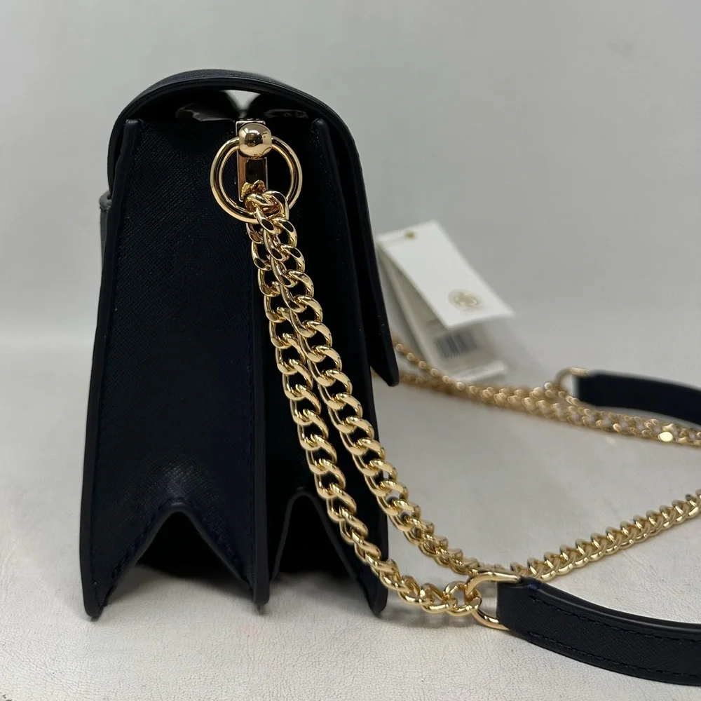 Tory Burch Leather Emerson Shoulder Bag, OS - Navy - Picture 12 of 13